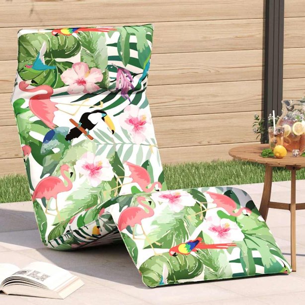 vidaXL Ligstoel inklapbaar 175x54x8,5 cm Oxford stof antracietkleurig - Aashly