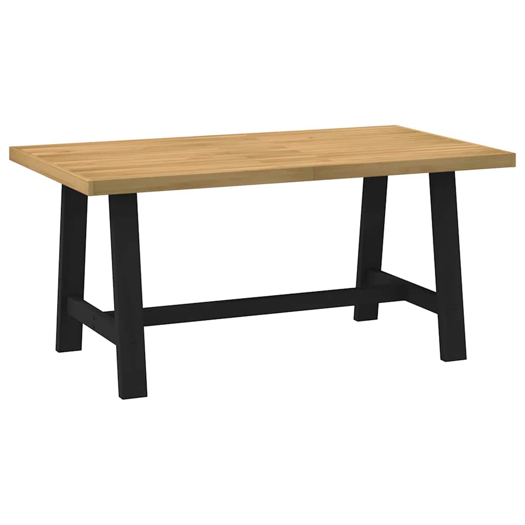 vidaXL Eettafel NOAIN A-vormige poten 180x90x75 cm massief hout - Aashly