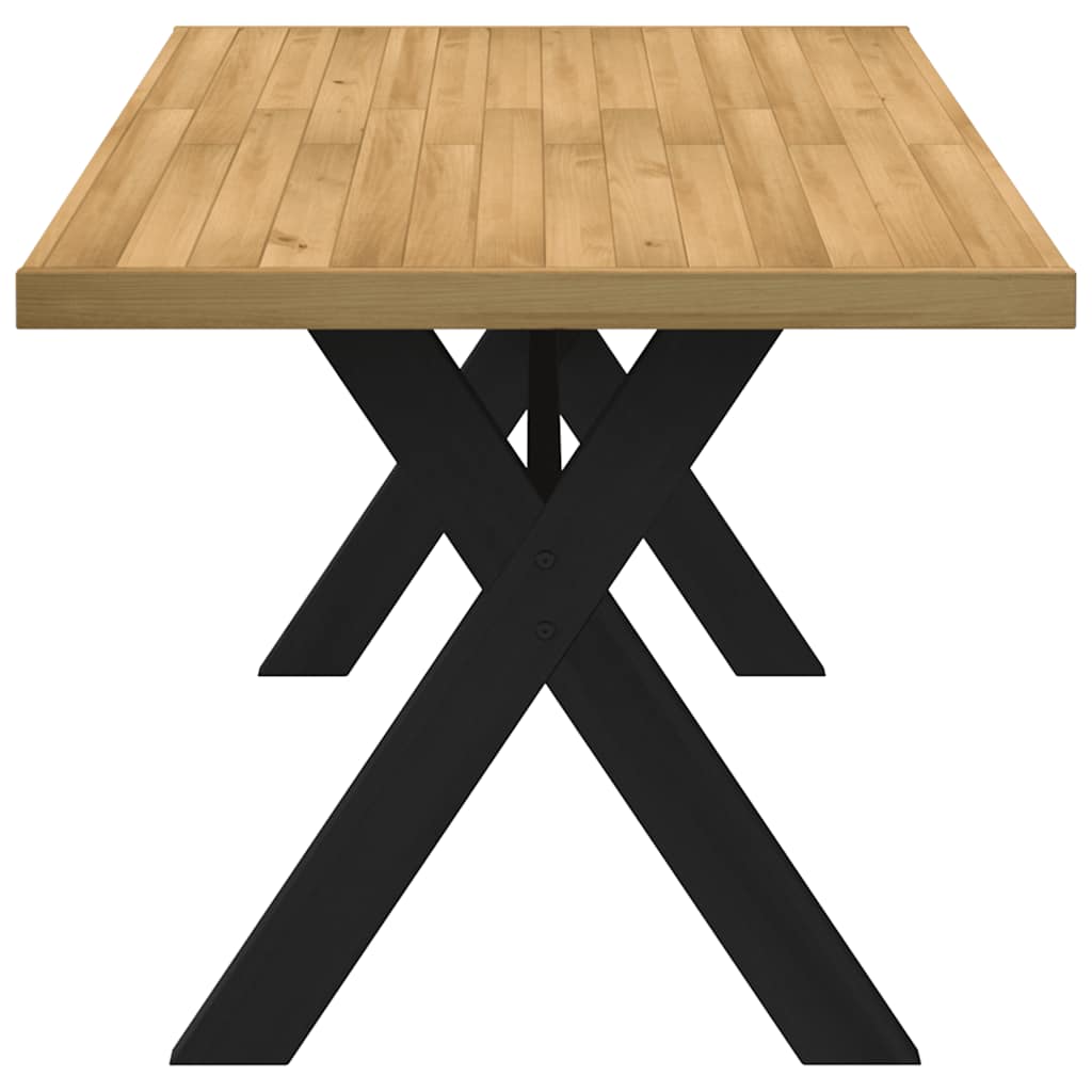 vidaXL Eettafel NOAIN A-vormige poten 180x90x75 cm massief hout - Aashly