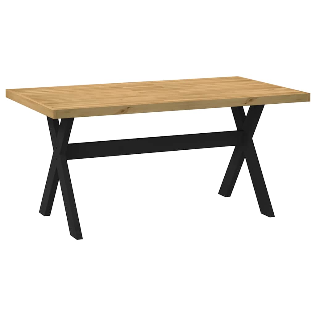 vidaXL Eettafel NOAIN A-vormige poten 180x90x75 cm massief hout - Aashly