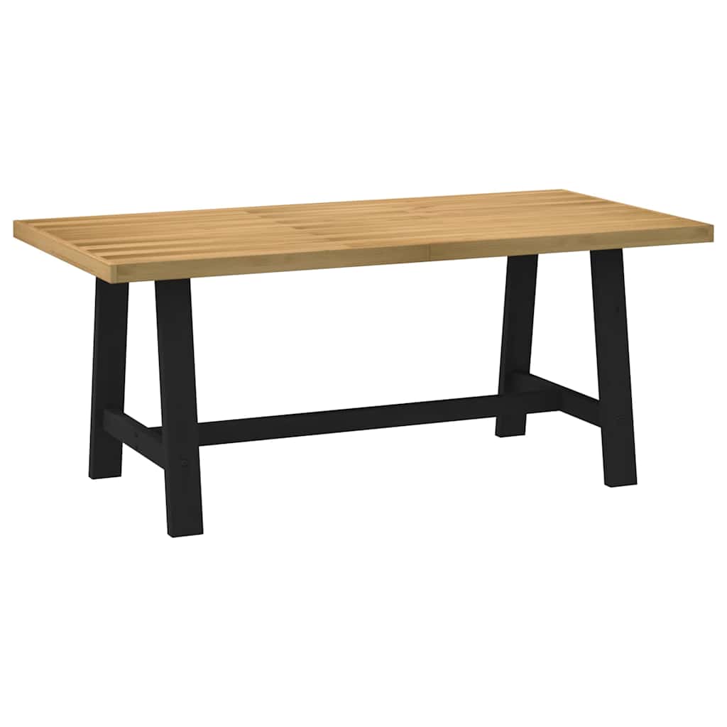 vidaXL Eettafel NOAIN A-vormige poten 180x90x75 cm massief hout - Aashly
