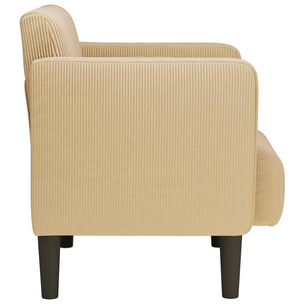 vidaXL Fauteuil met armleuningen 54 cm corduroy stof donkergrijs - Aashly