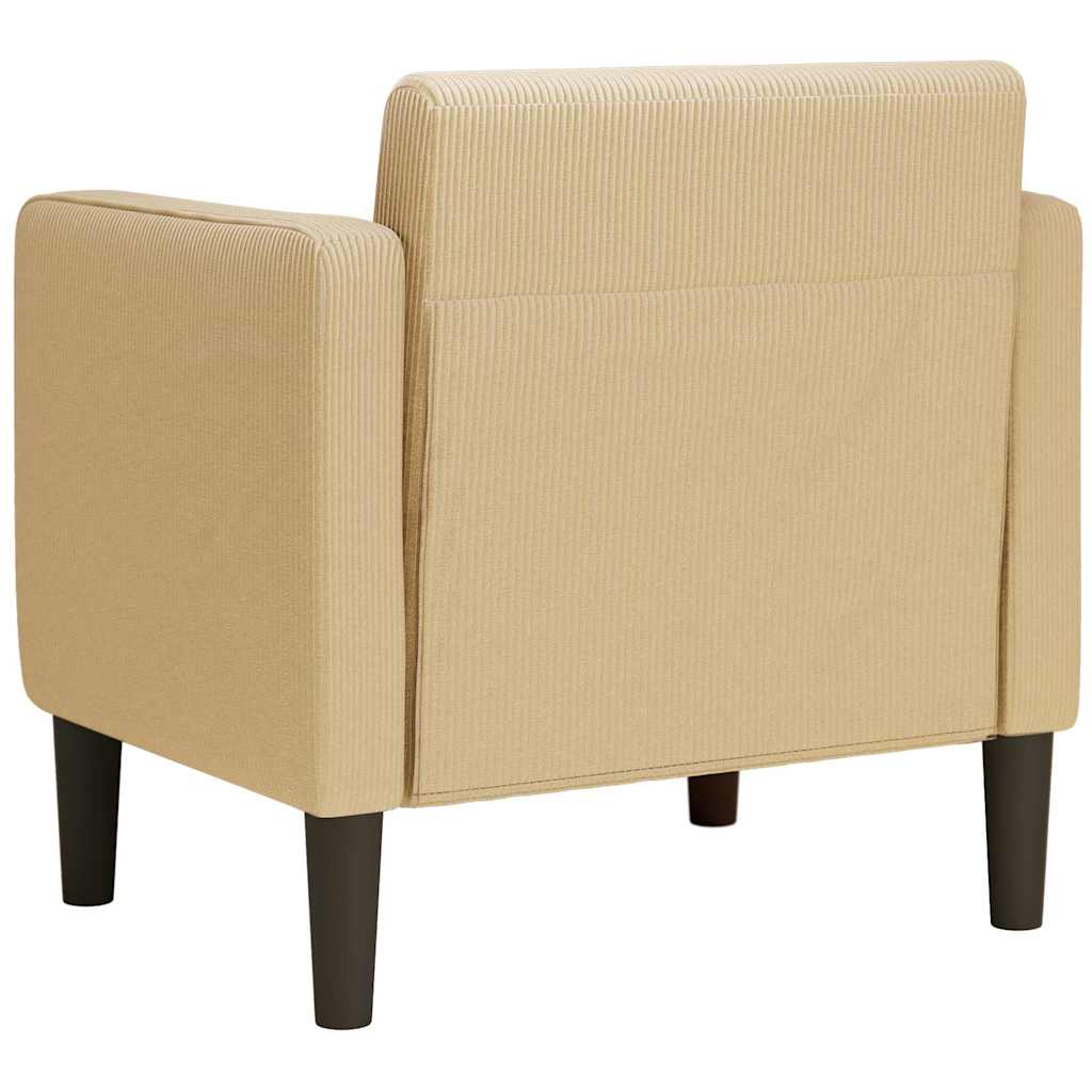 vidaXL Fauteuil met armleuningen 54 cm corduroy stof donkergrijs - Aashly