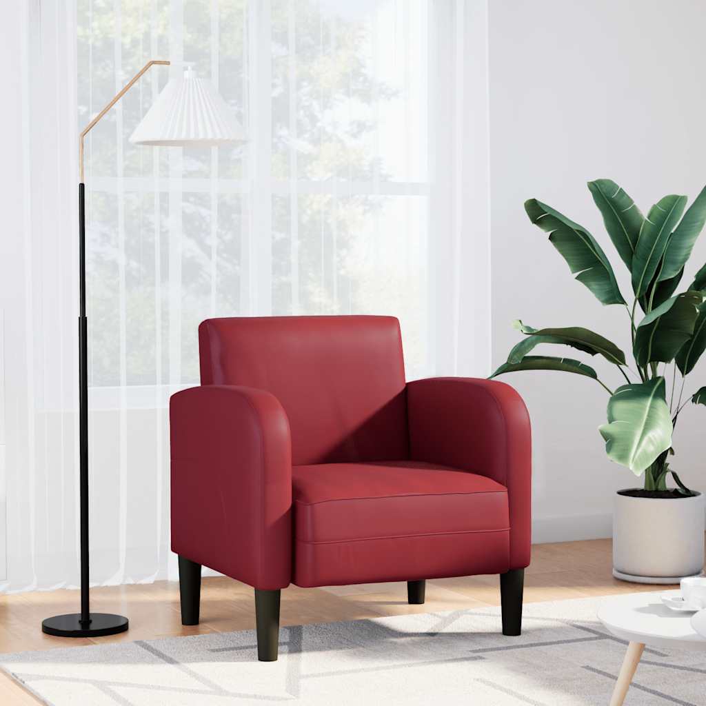 vidaXL Fauteuil met armleuningen 54 cm kunstleer donkergrijs - Aashly