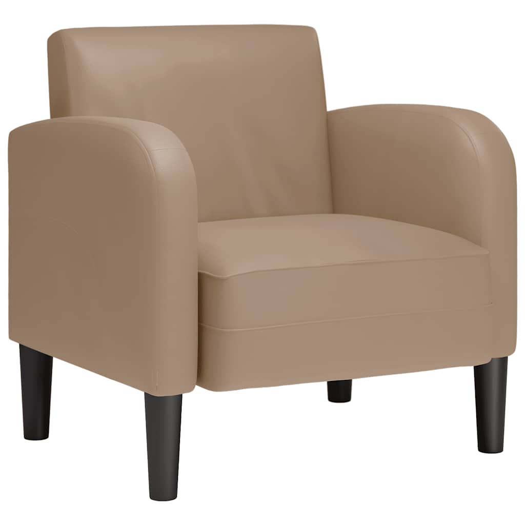 vidaXL Fauteuil met armleuningen 54 cm kunstleer donkergrijs - Aashly