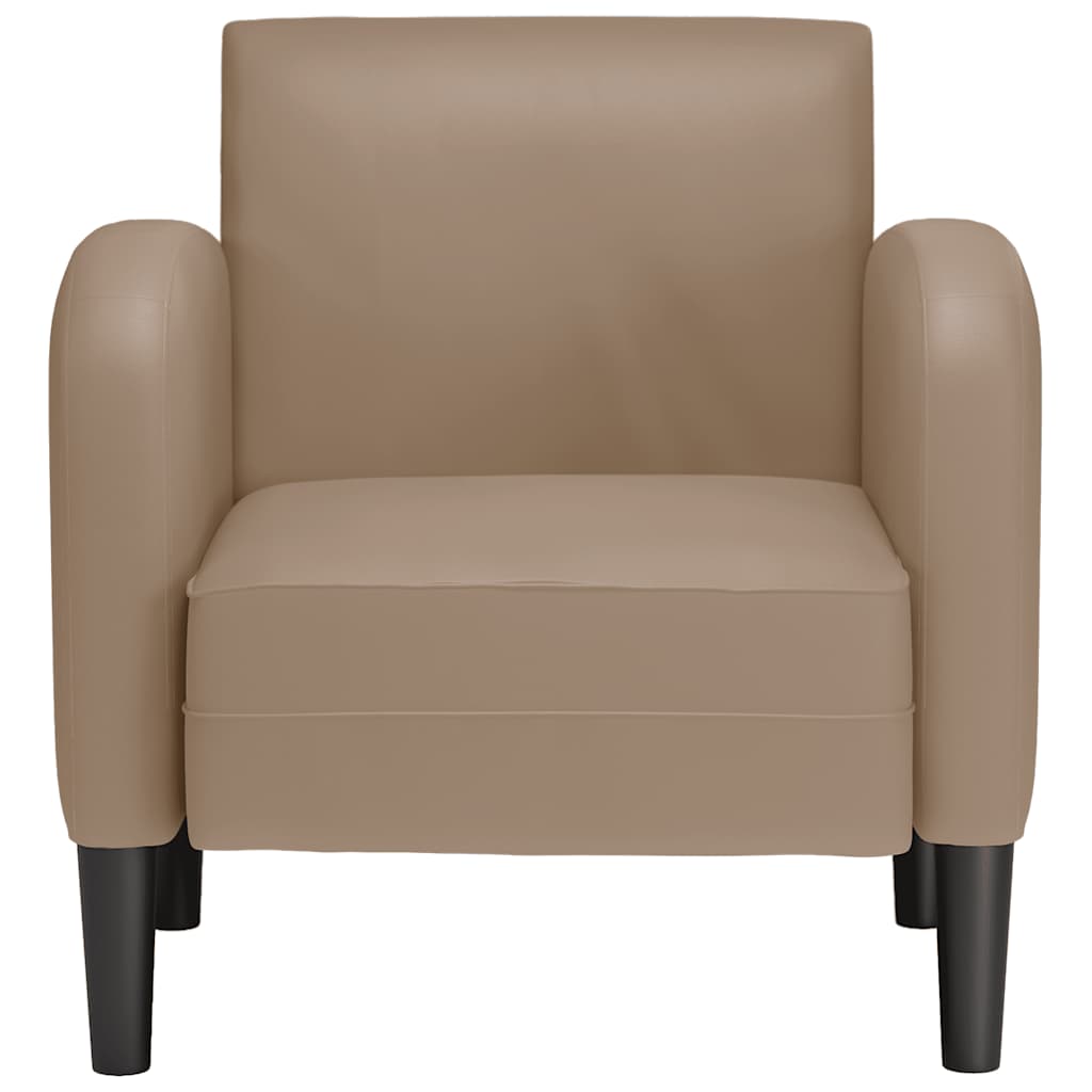 vidaXL Fauteuil met armleuningen 54 cm kunstleer donkergrijs - Aashly