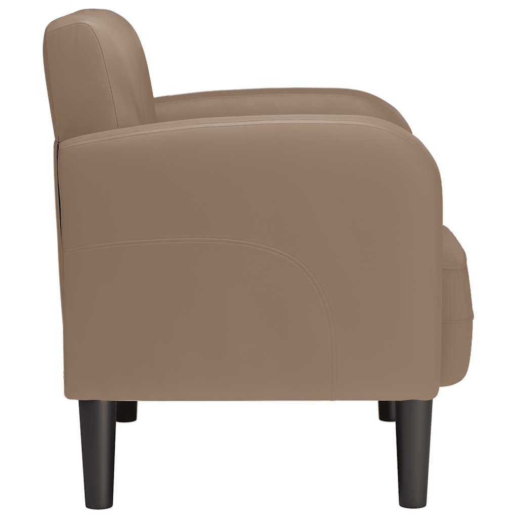 vidaXL Fauteuil met armleuningen 54 cm kunstleer donkergrijs - Aashly