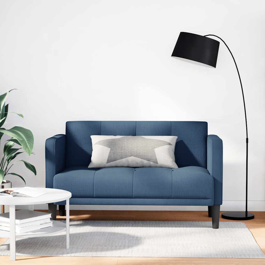 vidaXL Loveseat bank blauw 111 cm stof
