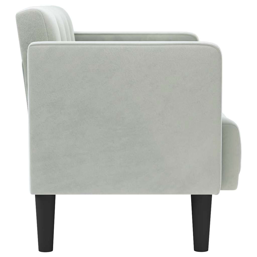vidaXL Loveseat bank lichtgrijs 111 cm fluweel