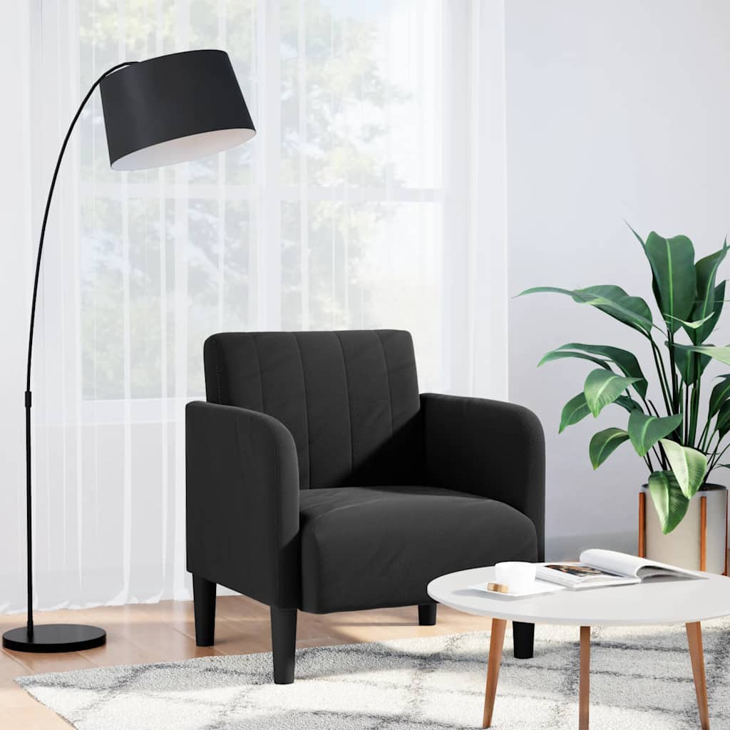 vidaXL Fauteuil met armleuningen 54 cm fluweel donkergroen - Aashly