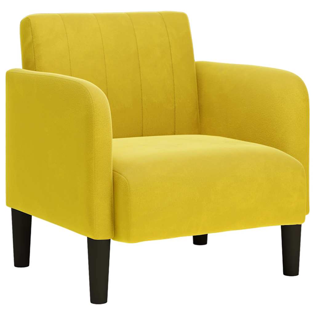 vidaXL Fauteuil met armleuningen 54 cm fluweel donkergroen - Aashly
