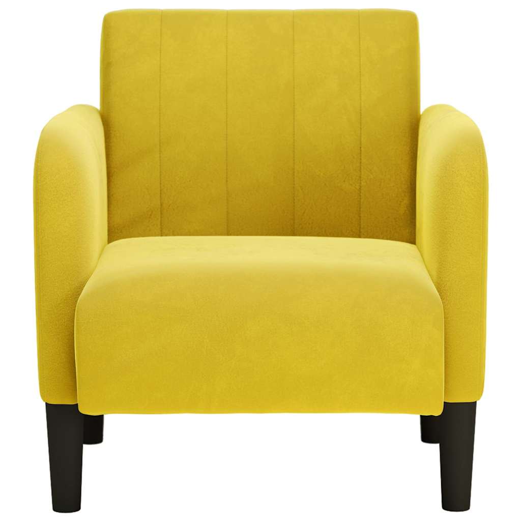 vidaXL Fauteuil met armleuningen 54 cm fluweel donkergroen - Aashly