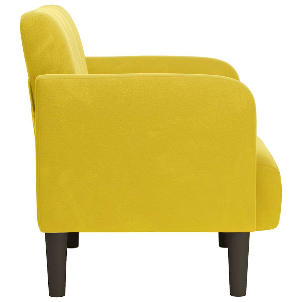 vidaXL Fauteuil met armleuningen 54 cm fluweel donkergroen - Aashly