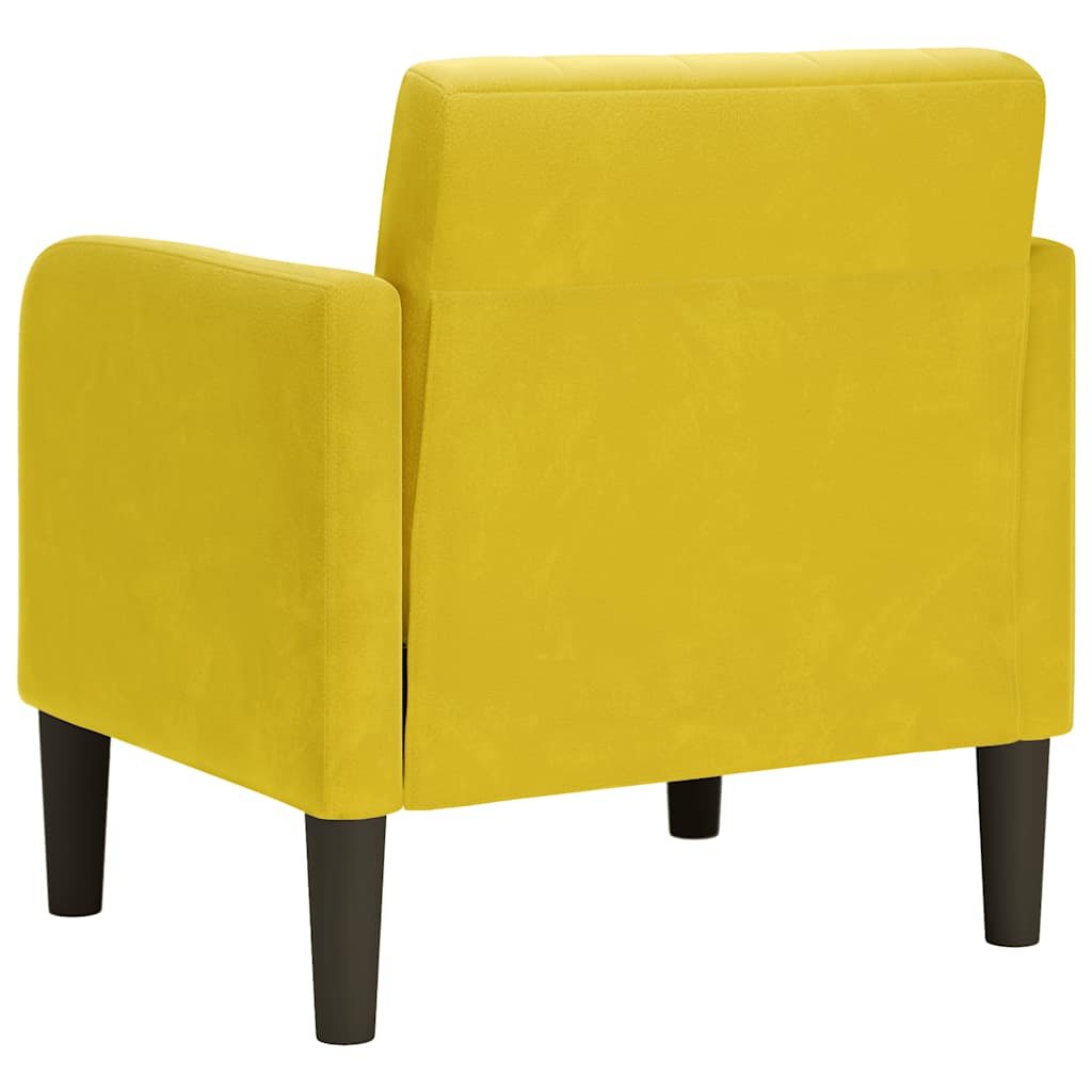 vidaXL Fauteuil met armleuningen 54 cm fluweel donkergroen - Aashly