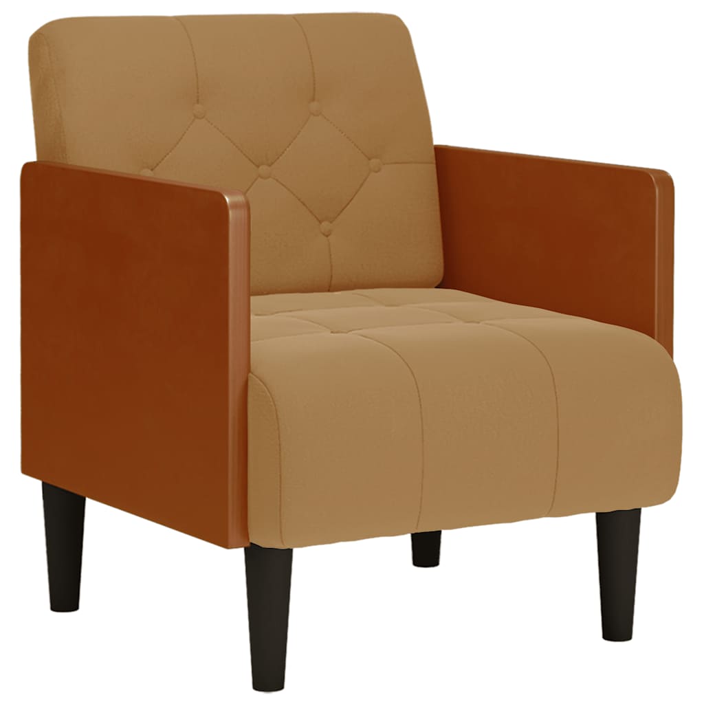 vidaXL Fauteuil met armleuningen 55 cm fluweel donkergrijs - Aashly