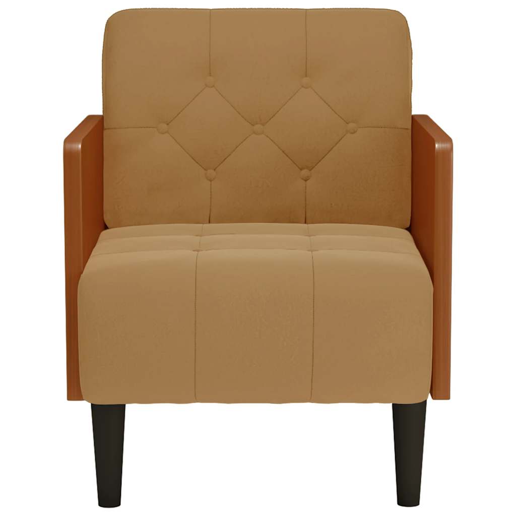 vidaXL Fauteuil met armleuningen 55 cm fluweel donkergrijs - Aashly