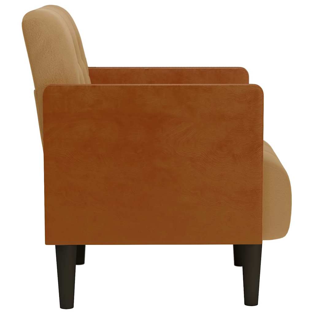 vidaXL Fauteuil met armleuningen 55 cm fluweel donkergrijs - Aashly