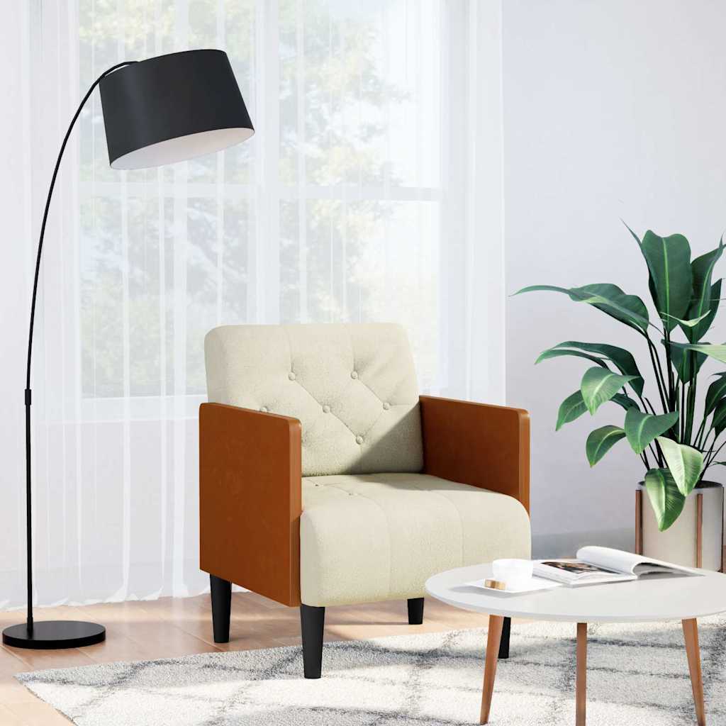 vidaXL Fauteuil met armleuningen 55 cm fluweel donkergrijs - Aashly