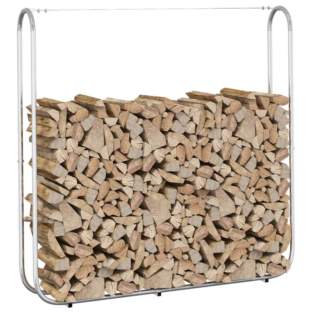 vidaXL Haardhoutrek 100x25x150 cm gegalvaniseerd staal - Aashly