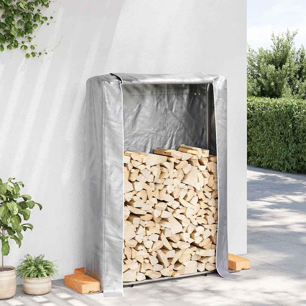 vidaXL Haardhoutrek 100x25x150 cm gegalvaniseerd staal - Aashly
