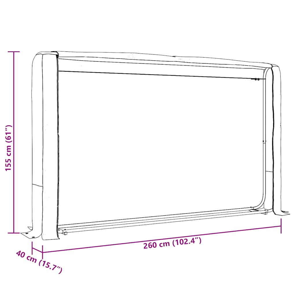 vidaXL Haardhoutrek 100x25x150 cm gegalvaniseerd staal - Aashly
