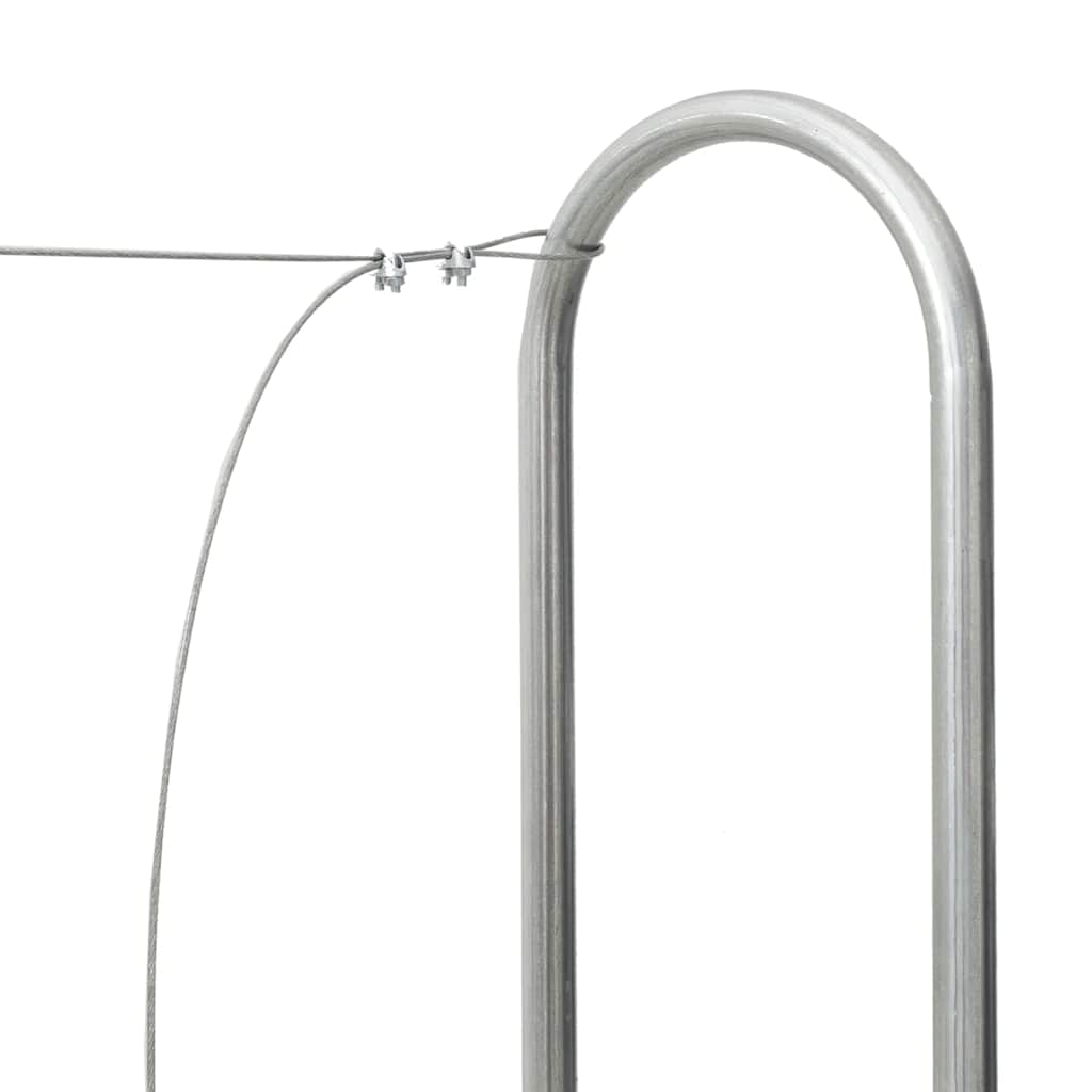 vidaXL Haardhoutrek 100x25x150 cm gegalvaniseerd staal - Aashly