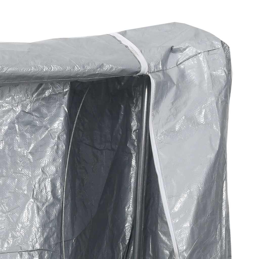 vidaXL Haardhoutrek 100x25x150 cm gegalvaniseerd staal - Aashly