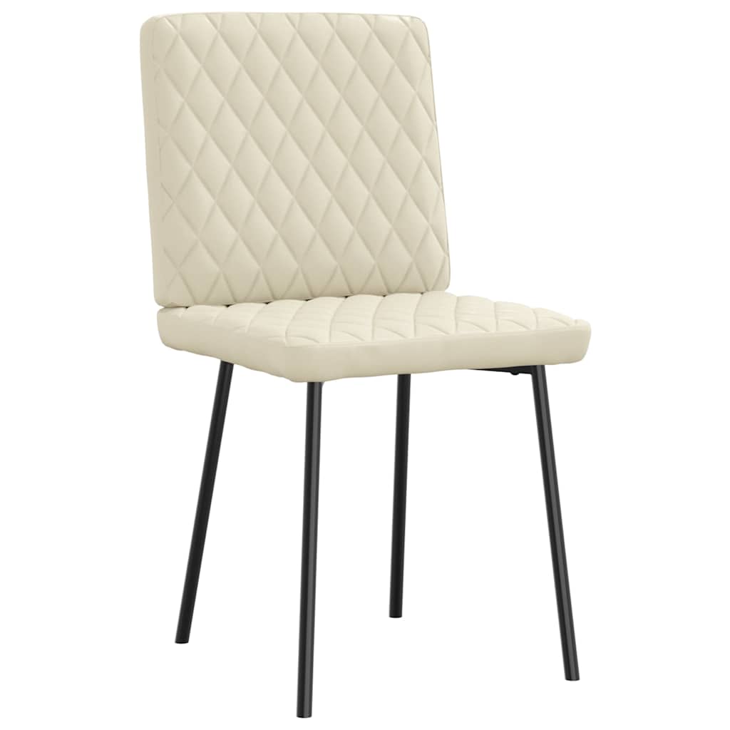 vidaXL Eetkamerstoelen 2 st kunstleer wit - Aashly