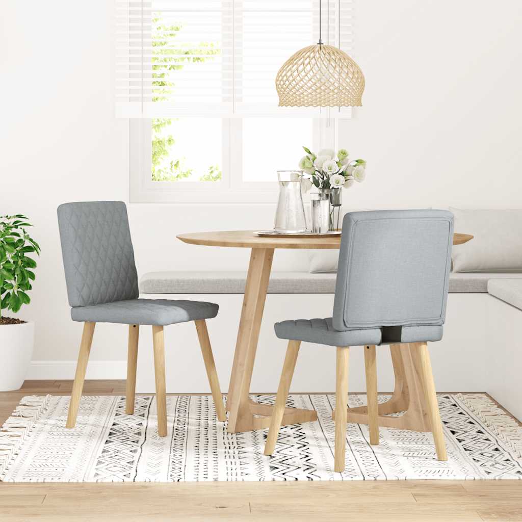 vidaXL Eetkamerstoelen 4 st stof donkergrijs - Aashly