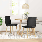 vidaXL Eetkamerstoelen 4 st stof donkergrijs - Aashly