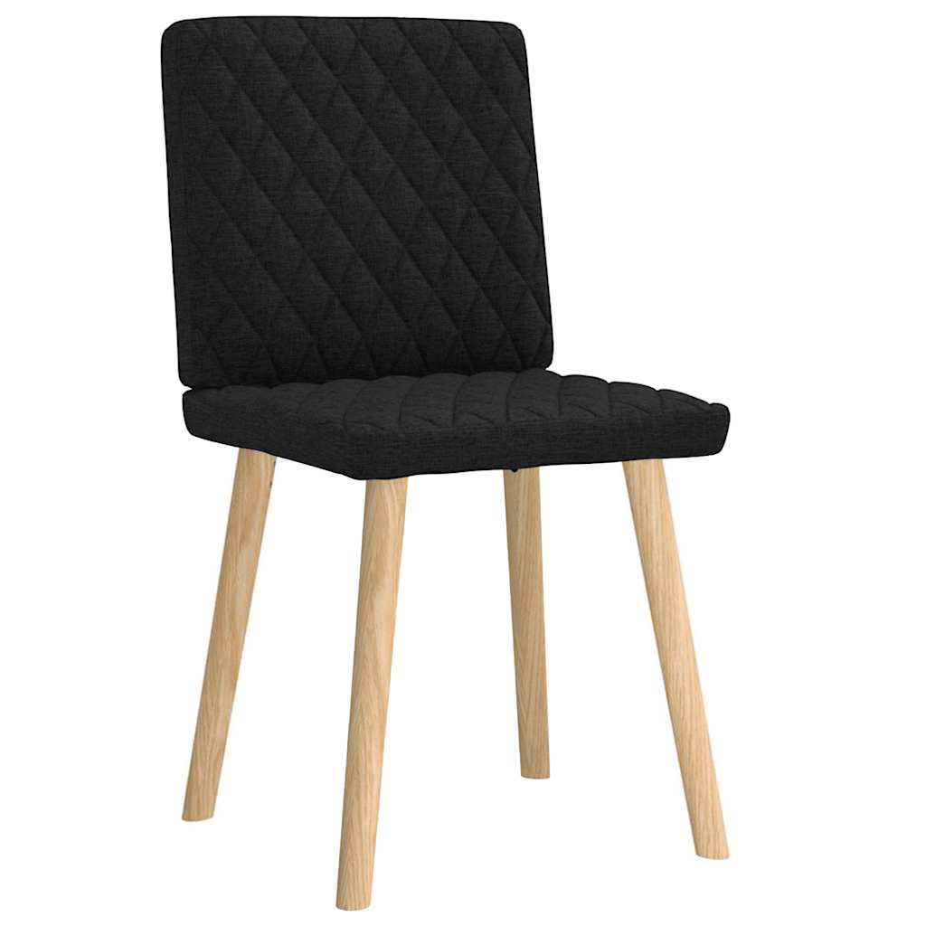 vidaXL Eetkamerstoelen 4 st stof donkergrijs - Aashly