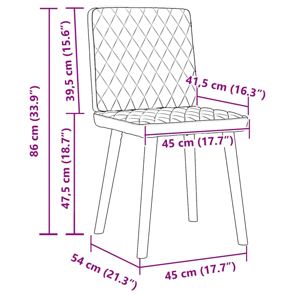 vidaXL Eetkamerstoelen 4 st stof donkergrijs - Aashly