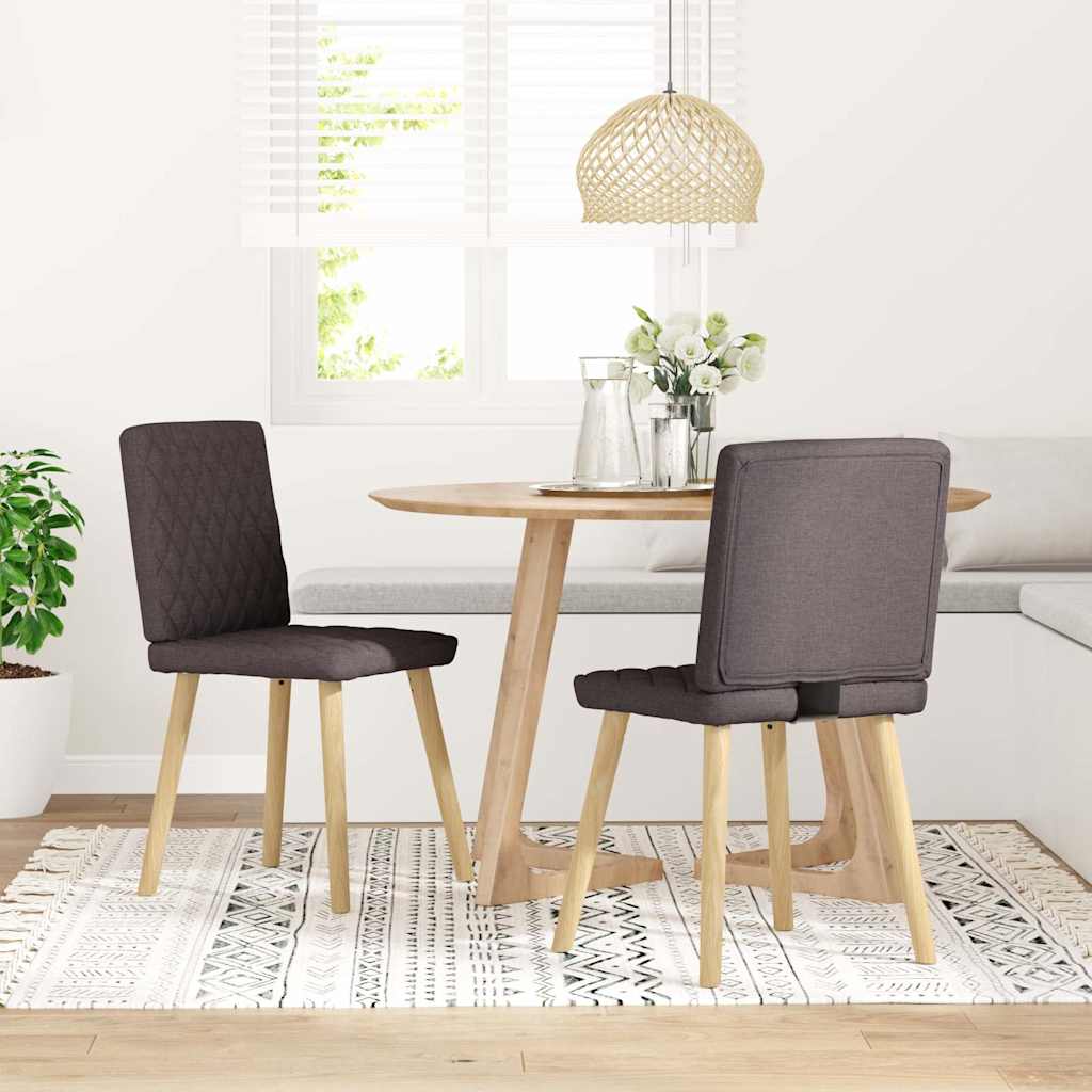 vidaXL Eetkamerstoelen 4 st stof donkergrijs - Aashly
