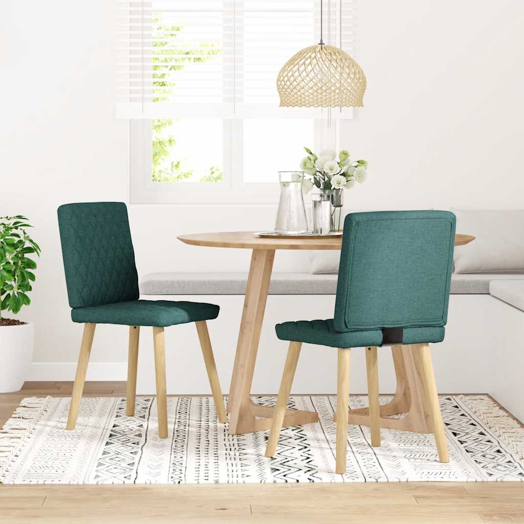 vidaXL Eetkamerstoelen 4 st stof donkergrijs - Aashly