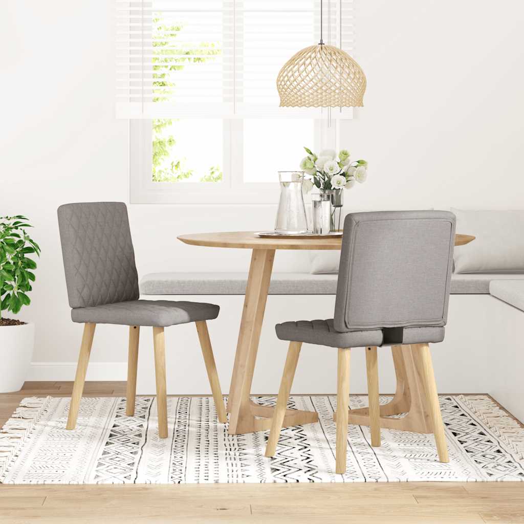 vidaXL Eetkamerstoelen 4 st stof donkergrijs - Aashly