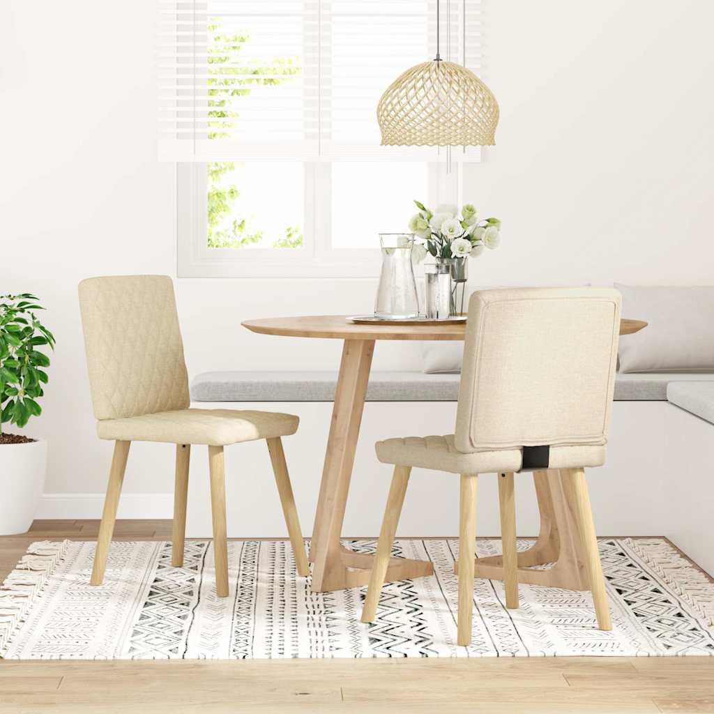 vidaXL Eetkamerstoelen 4 st stof donkergrijs - Aashly