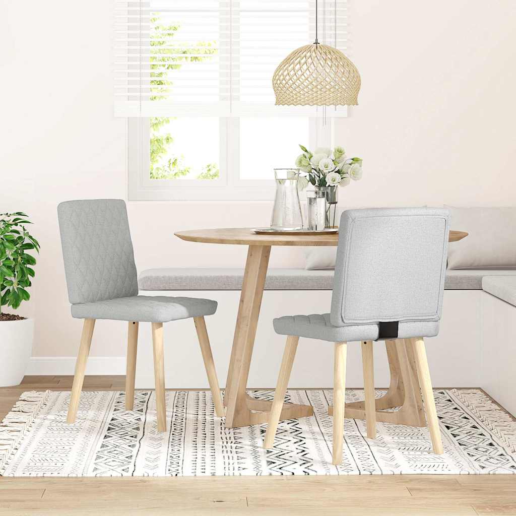 vidaXL Eetkamerstoelen 4 st stof donkergrijs - Aashly
