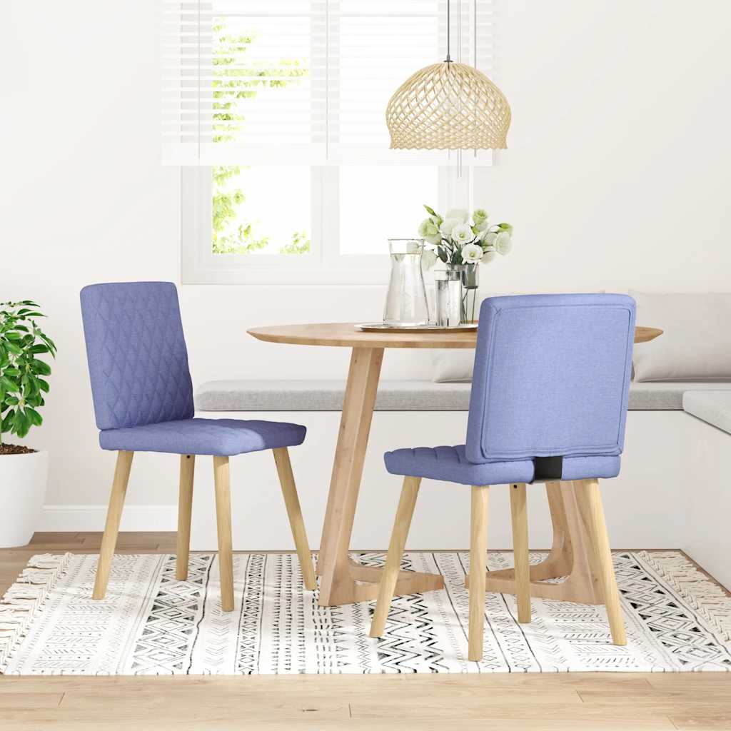 vidaXL Eetkamerstoelen 4 st stof donkergrijs - Aashly