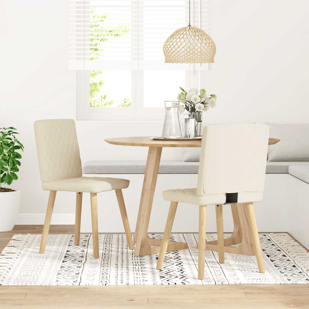 vidaXL Eetkamerstoelen 4 st stof donkergrijs - Aashly