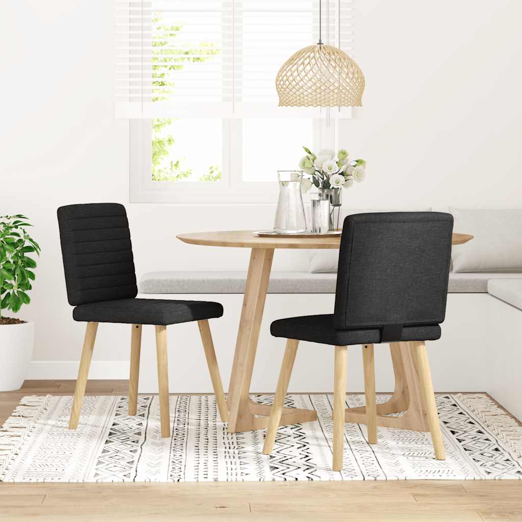 vidaXL Eetkamerstoelen 4 st stof lichtgrijs - Aashly