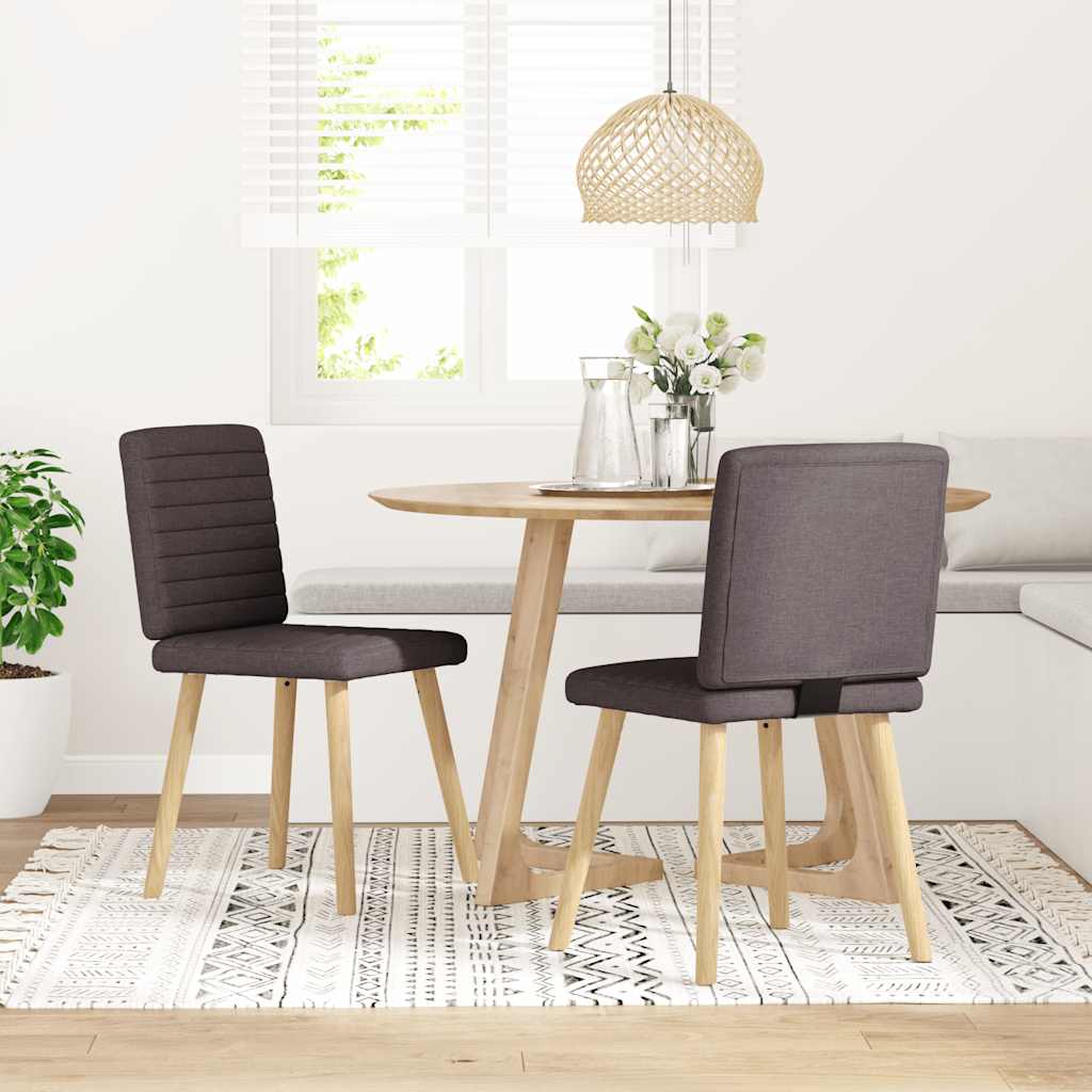 vidaXL Eetkamerstoelen 4 st stof lichtgrijs - Aashly