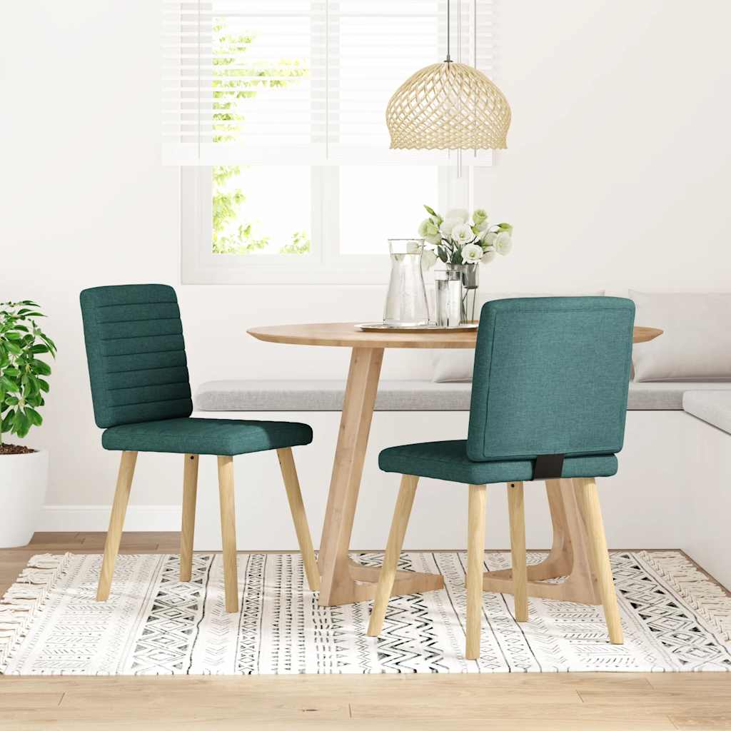vidaXL Eetkamerstoelen 4 st stof lichtgrijs - Aashly