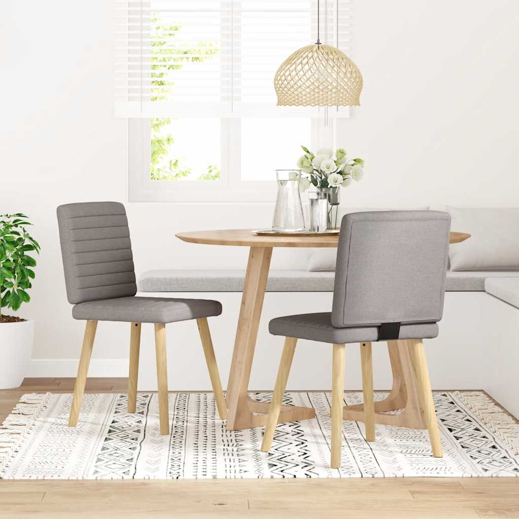 vidaXL Eetkamerstoelen 4 st stof lichtgrijs - Aashly