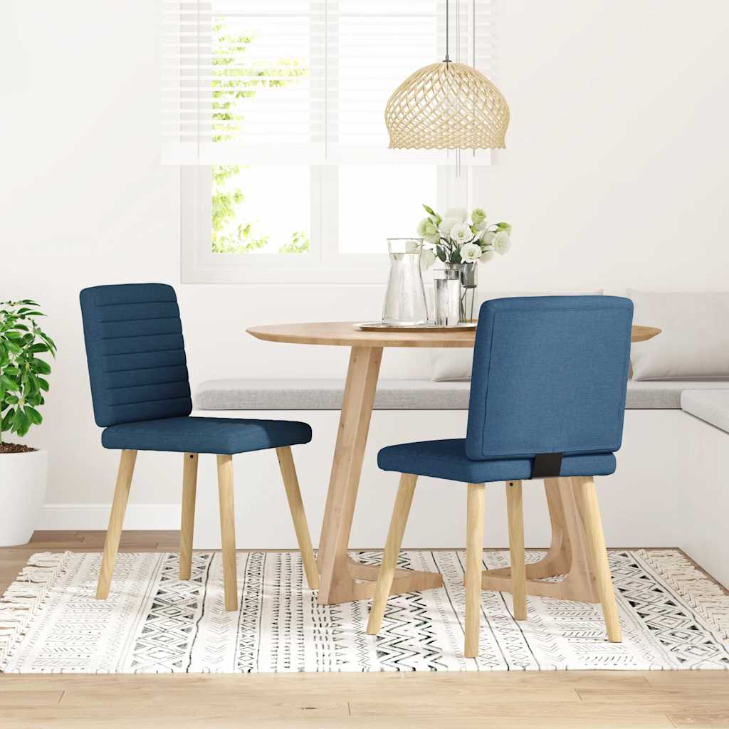vidaXL Eetkamerstoelen 4 st stof lichtgrijs - Aashly