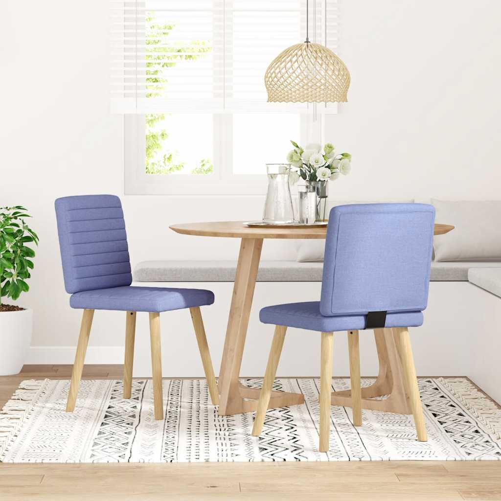 vidaXL Eetkamerstoelen 4 st stof lichtgrijs - Aashly