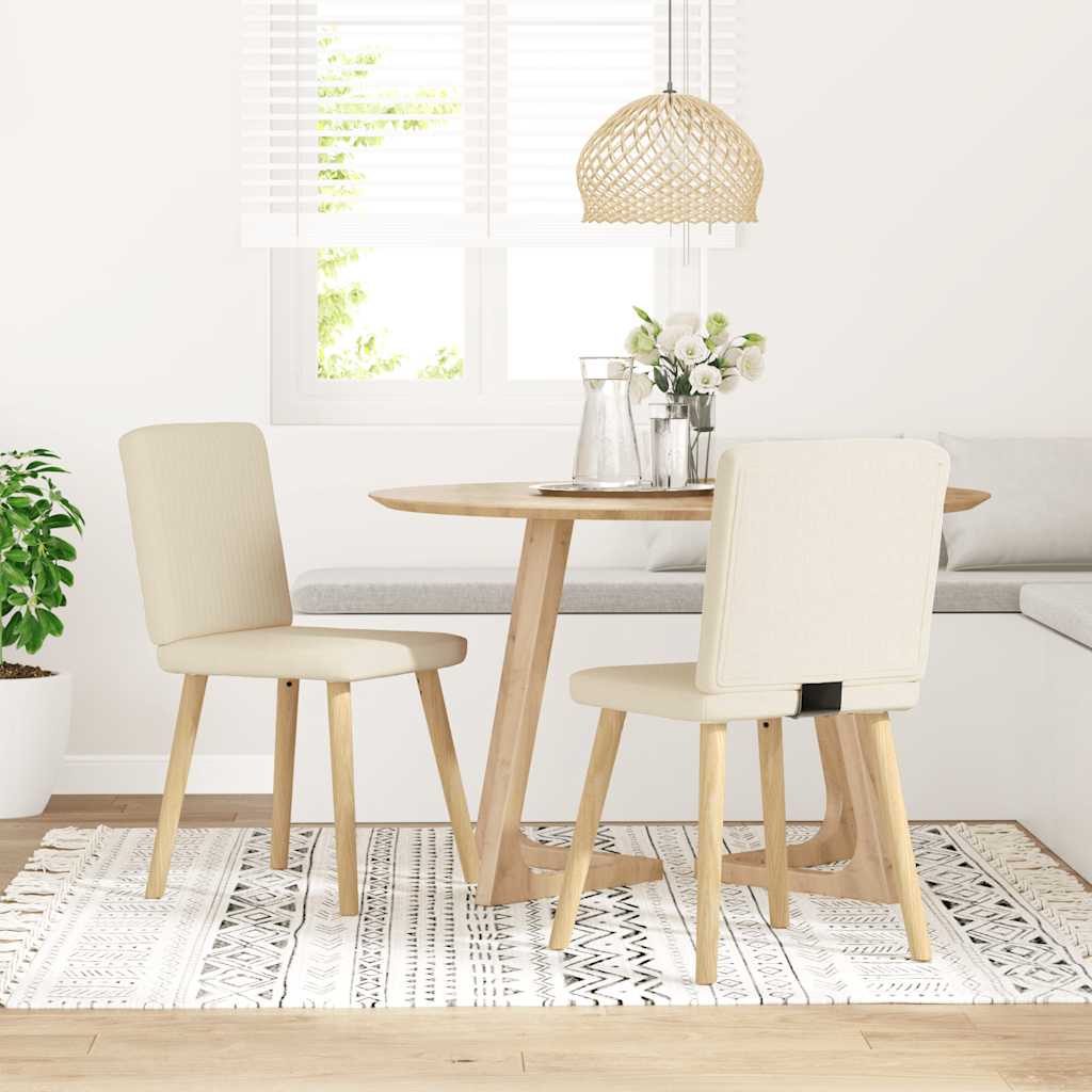 vidaXL Eetkamerstoelen 2 st stof donkergroen - Aashly