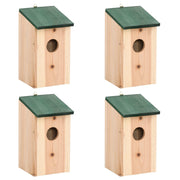 vidaXL Vogelhuisjes 4 st 12x12x22 cm hout - Aashly