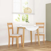 vidaXL Eetkamerstoelen met kussens 2 st massief hout rubber wit - Aashly