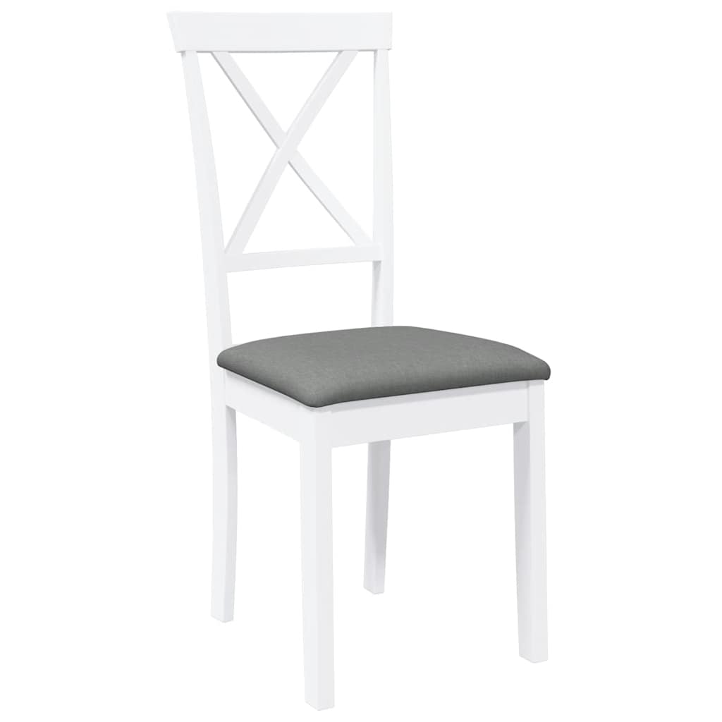 vidaXL Eetkamerstoelen met kussens 2 st massief hout rubber bruin - Aashly