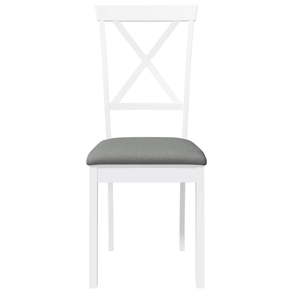 vidaXL Eetkamerstoelen met kussens 2 st massief hout rubber bruin - Aashly
